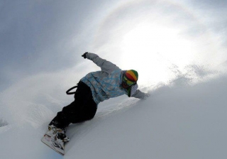  雪中 